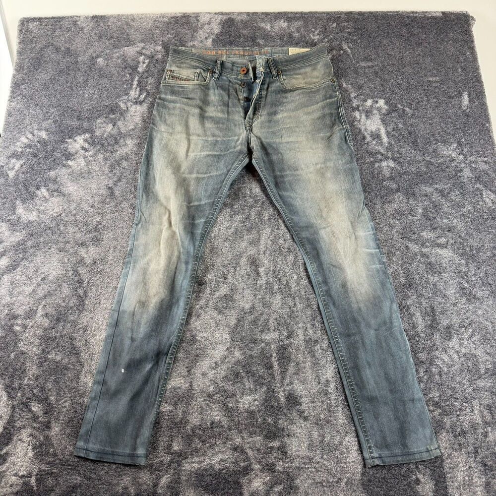 Diesel Slim-Carrot Tepphar Denim Distressed Jeans Men's 31X32(32X30) 0886A *Read